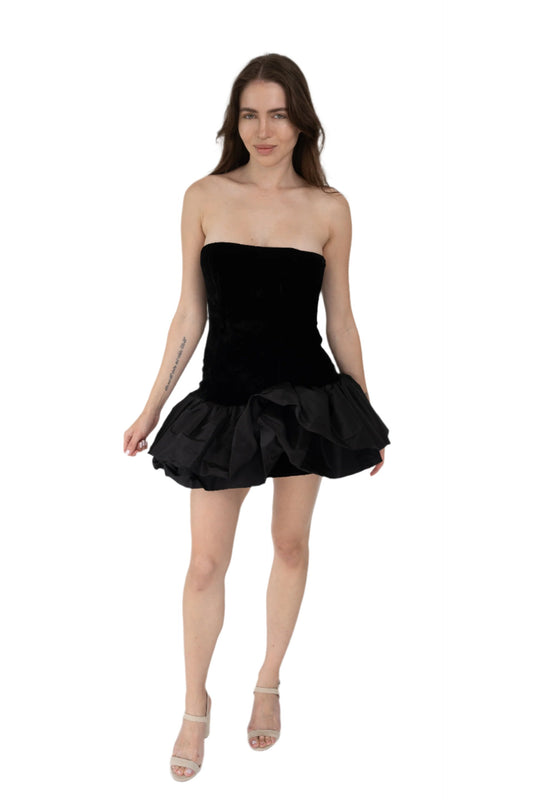 NBD Ella strapless Ruffle Dress M