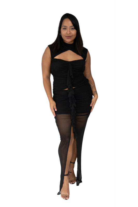 De La Vali Tiramisu Semi-Sheer Set L