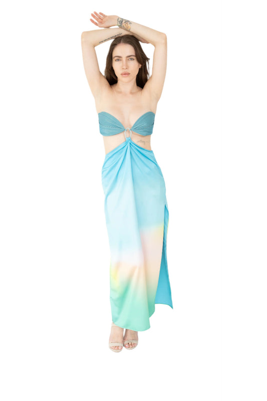 Baobab - Todos Santos Voila Cut-Out Dress - Arc En Ciel  M