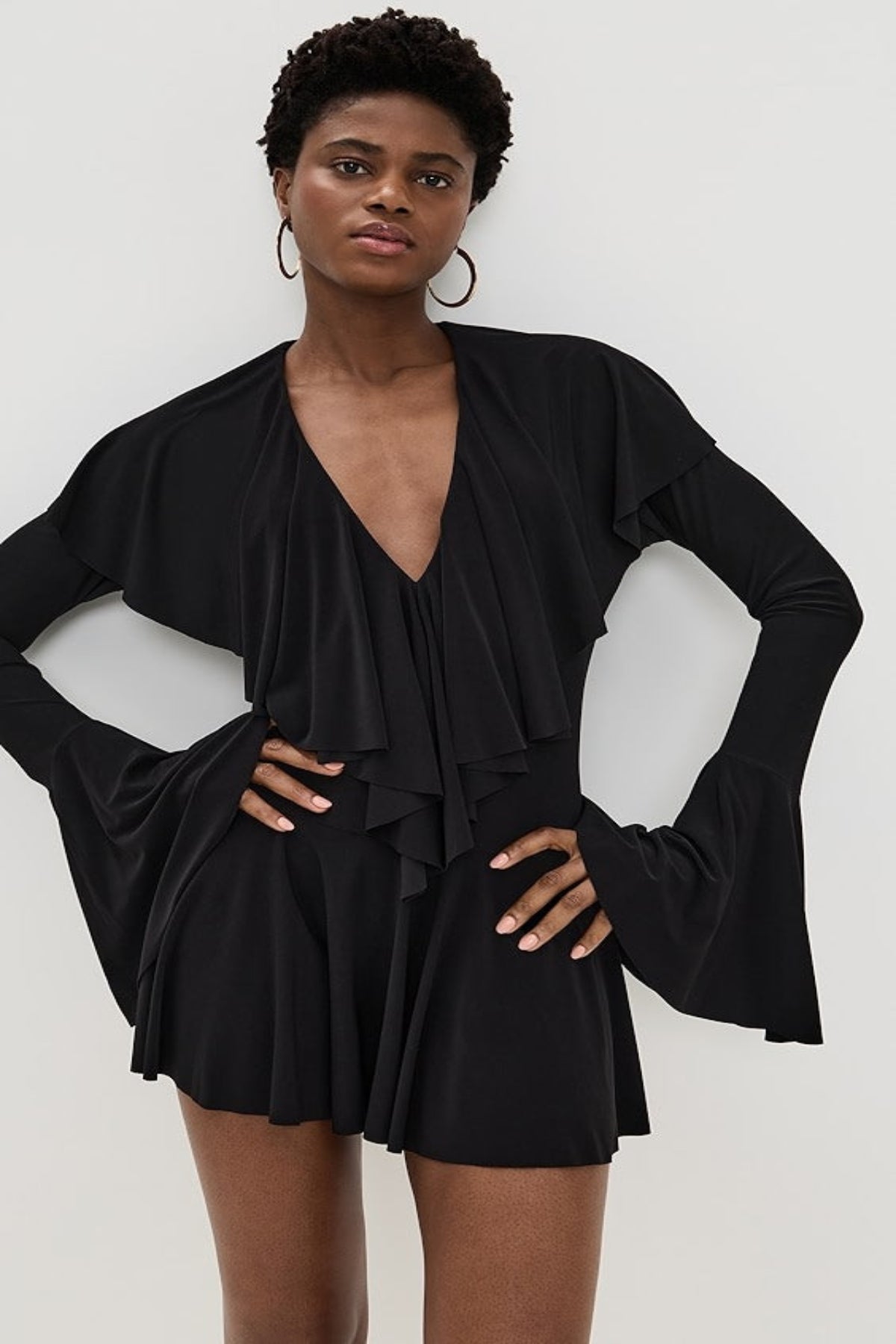 Norma Kamali Ruffled Mini Dress