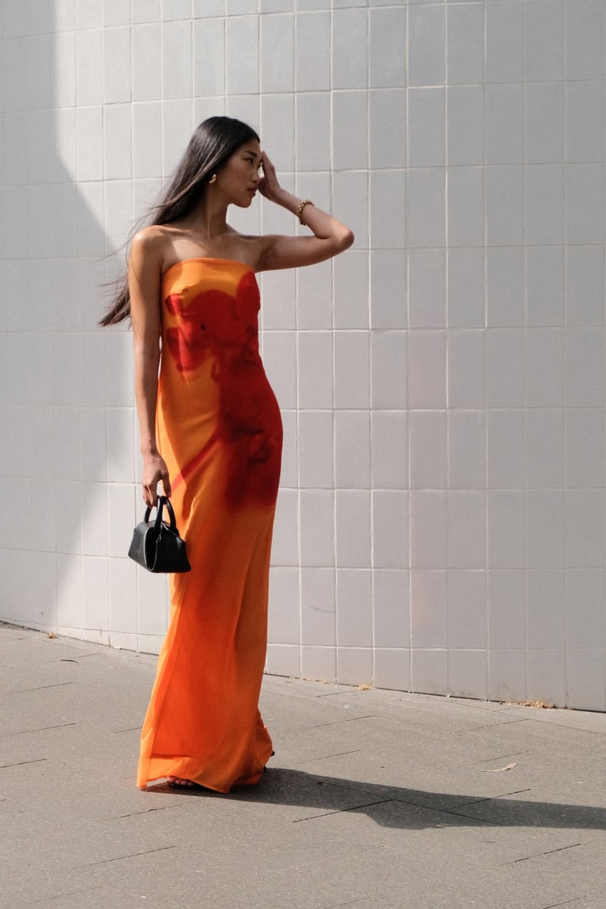 Meshki Orchid dress - Orange S