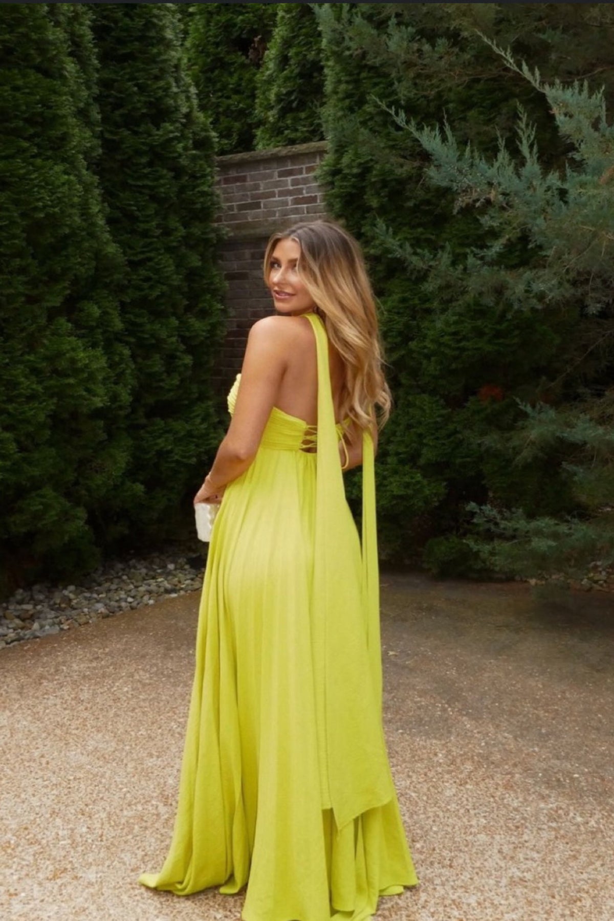 Delfi Collective Daphne Dress Chartreuse L