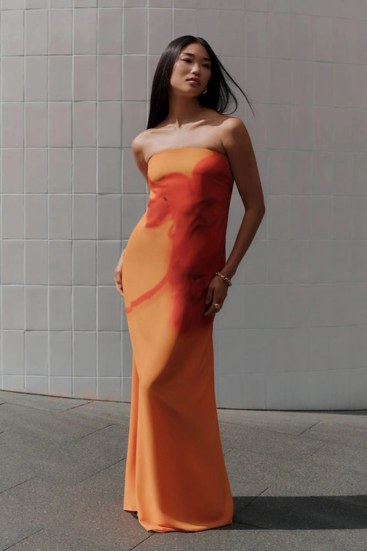 Meshki Orchid dress - Orange S